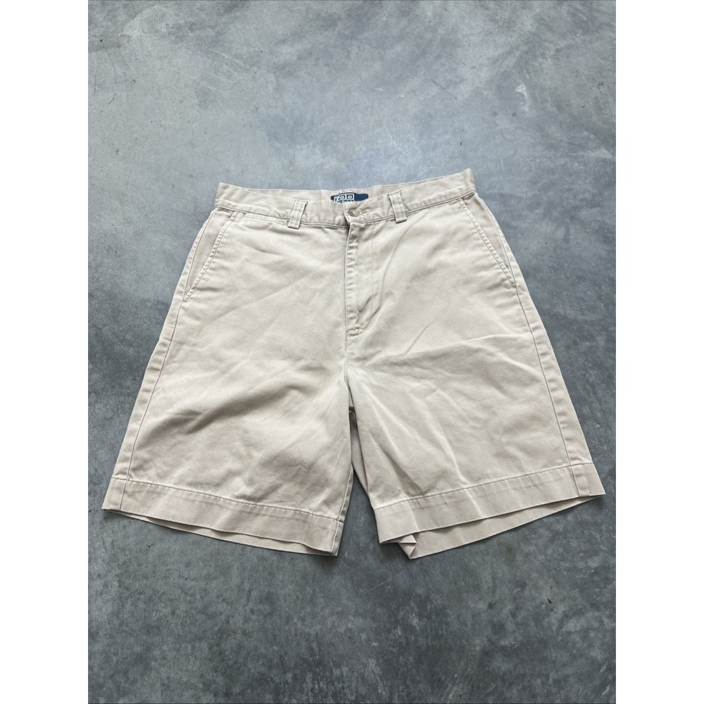Ralph Lauren Men's Polo Jeans Shorts, Size 32, Beige Chino Sku97